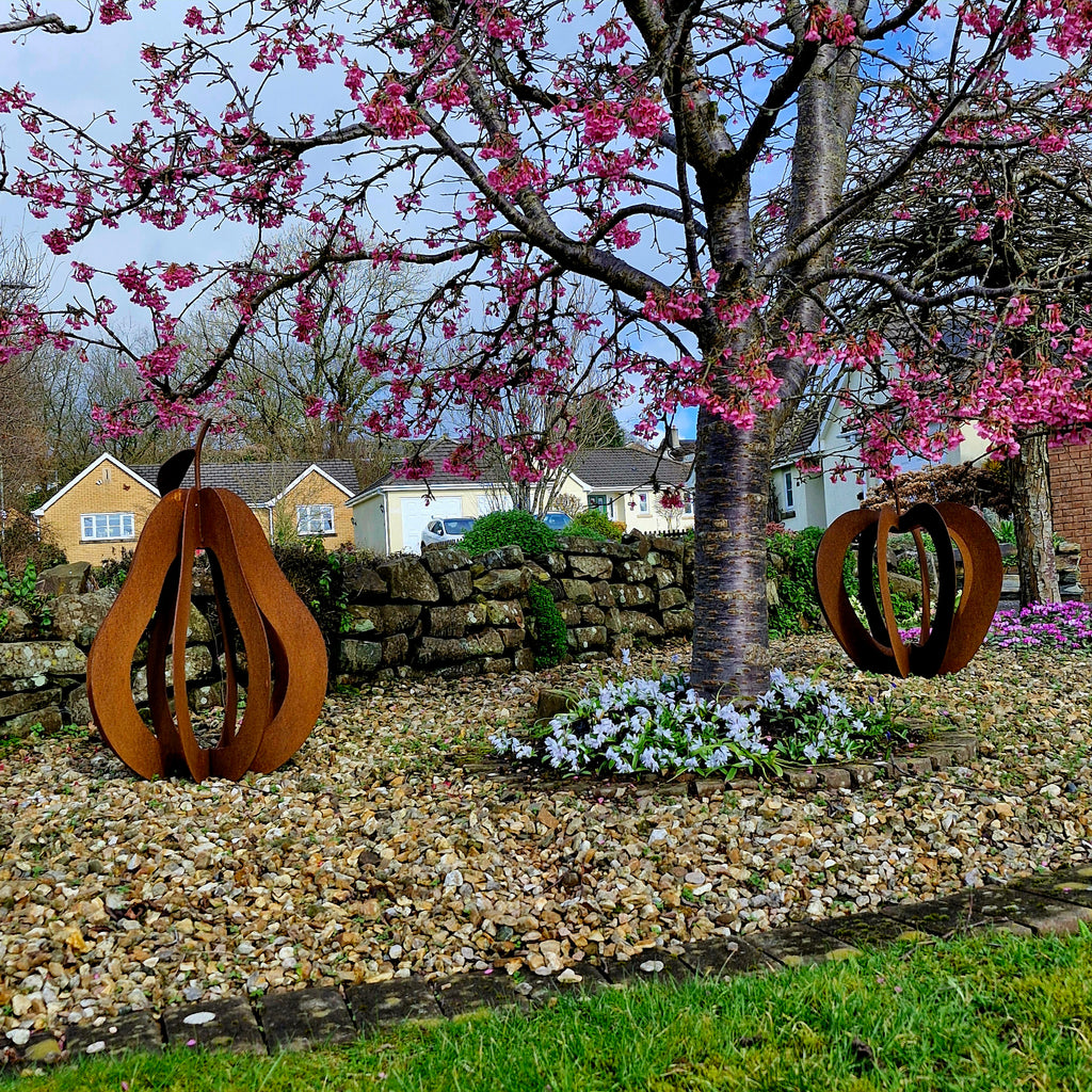 Rusty Pear Sculpture