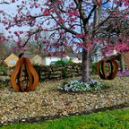 Rusty Pear Sculpture