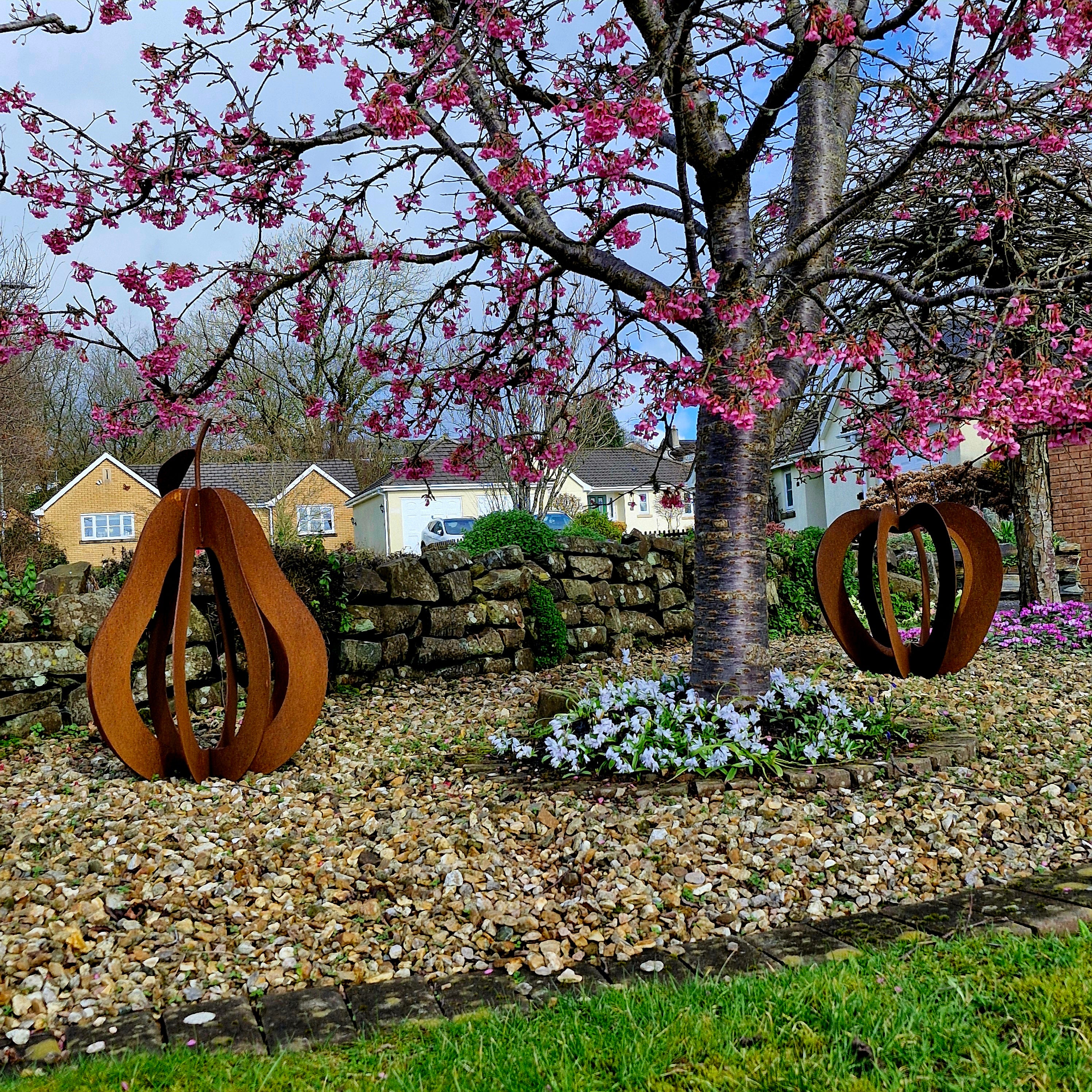 Rusty Pear Sculpture