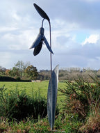 Giant Snowdrop Sculpture Galvanized