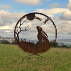 Moongazing Hare Garden Sculpture