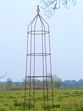 Steel Garden Obelisk for Roses, Clematis, Sweet Peas and Climbing Plants - Twist Top.