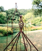 Steel Garden Obelisk for Roses, Clematis, Sweet Peas and Climbing Plants - Twist Top.