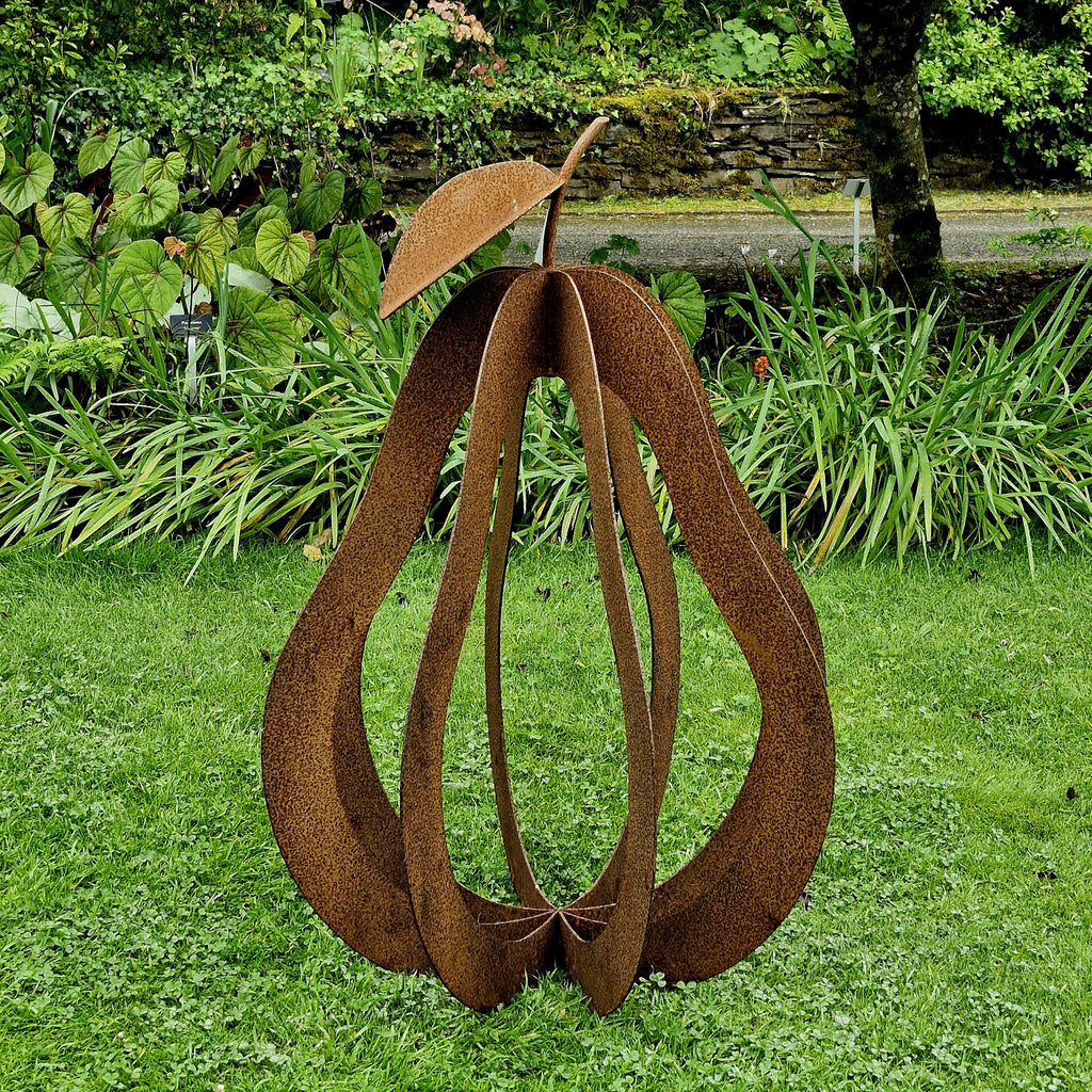 Rusty Pear Sculpture