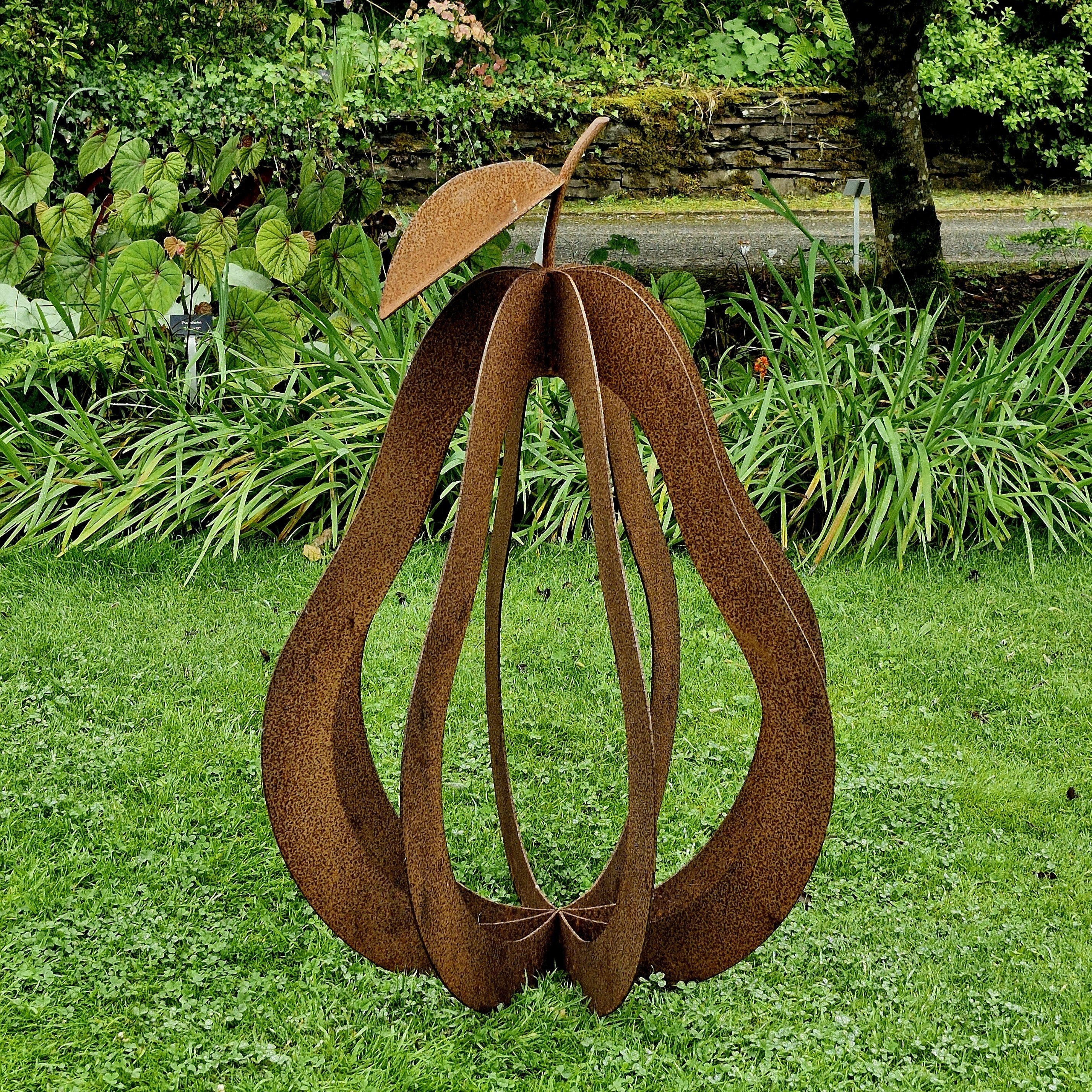 Rusty Pear Sculpture
