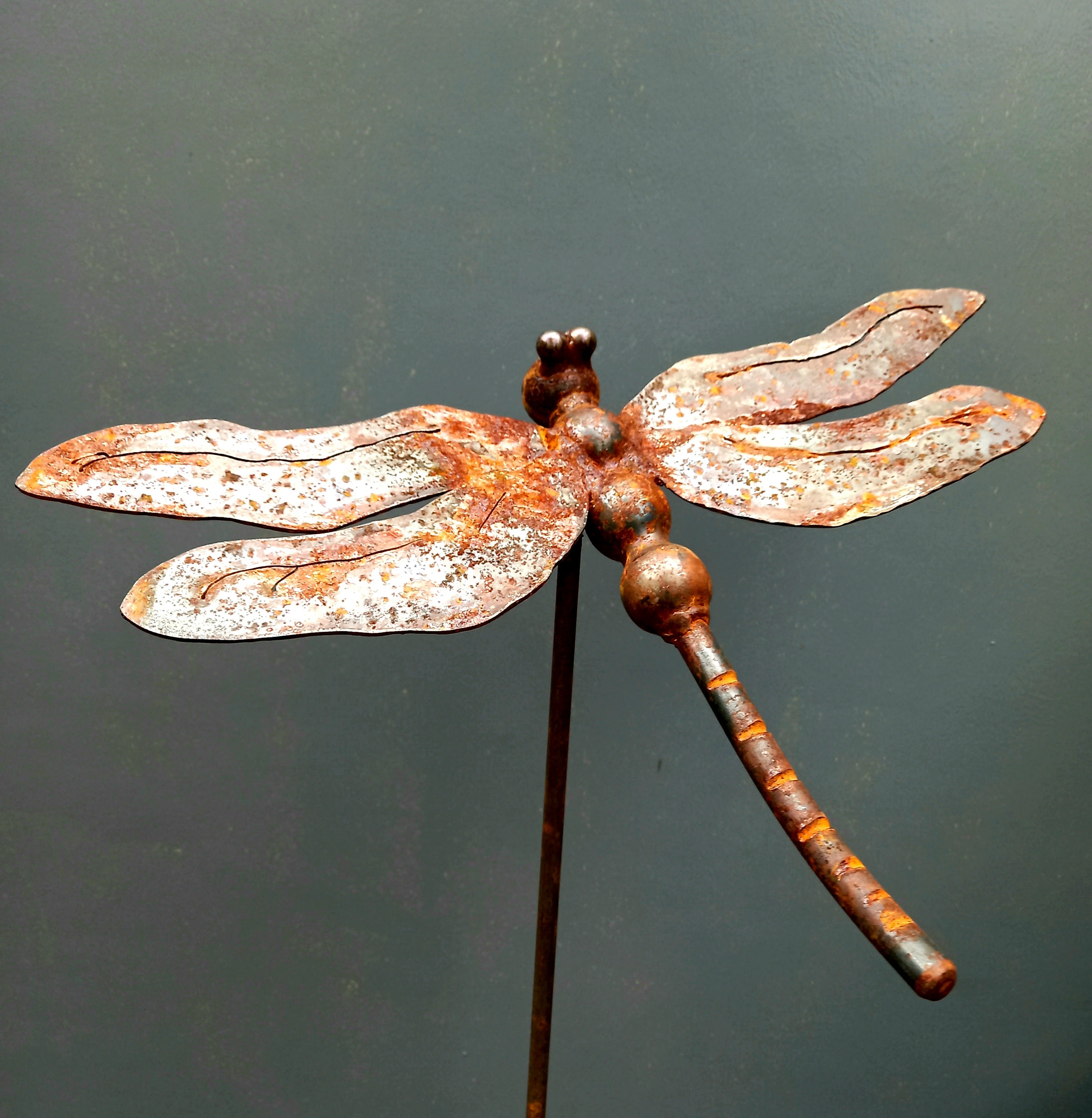 Rusty Dragonfly Decorative Garden Stake