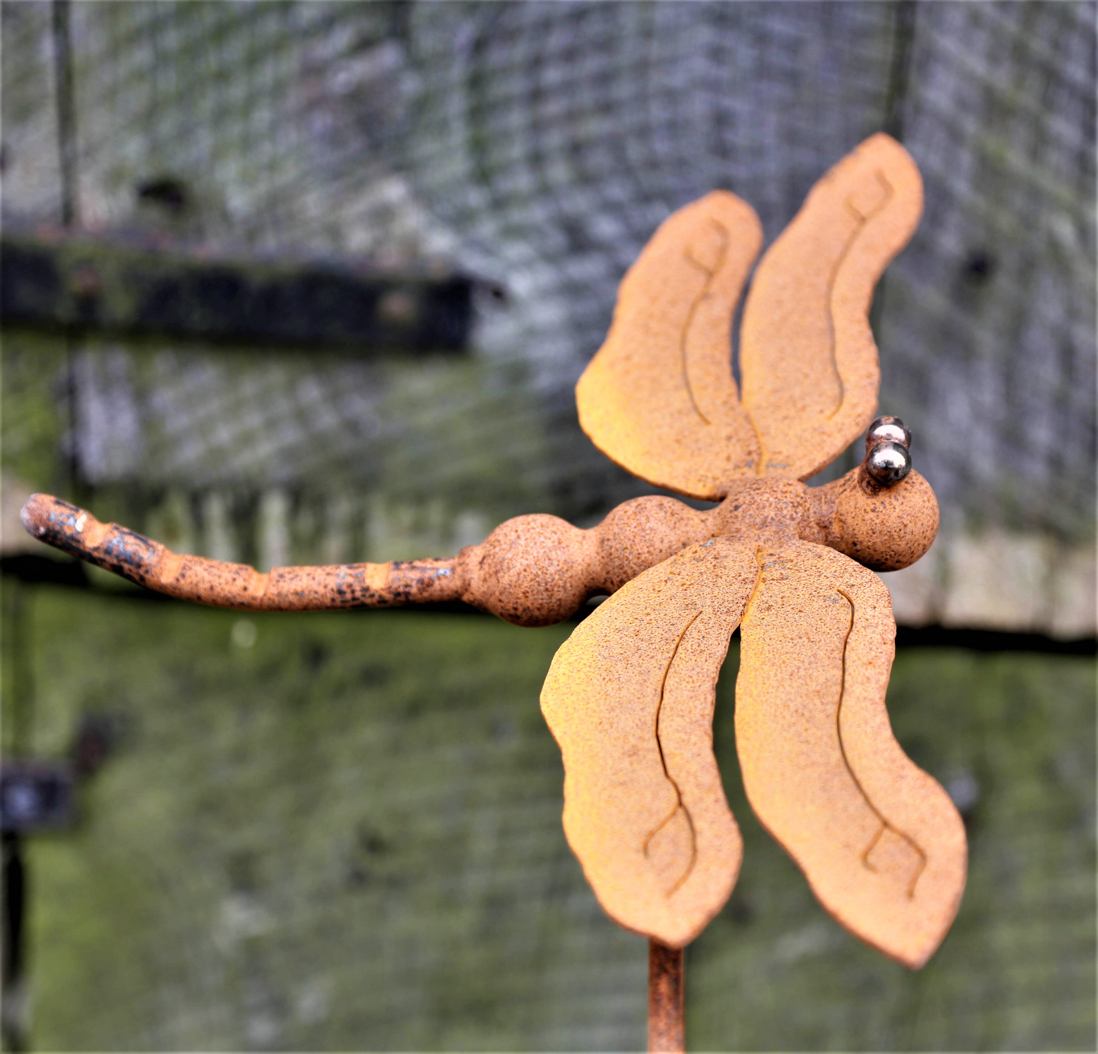 Rusty Dragonfly Decorative Garden Stake