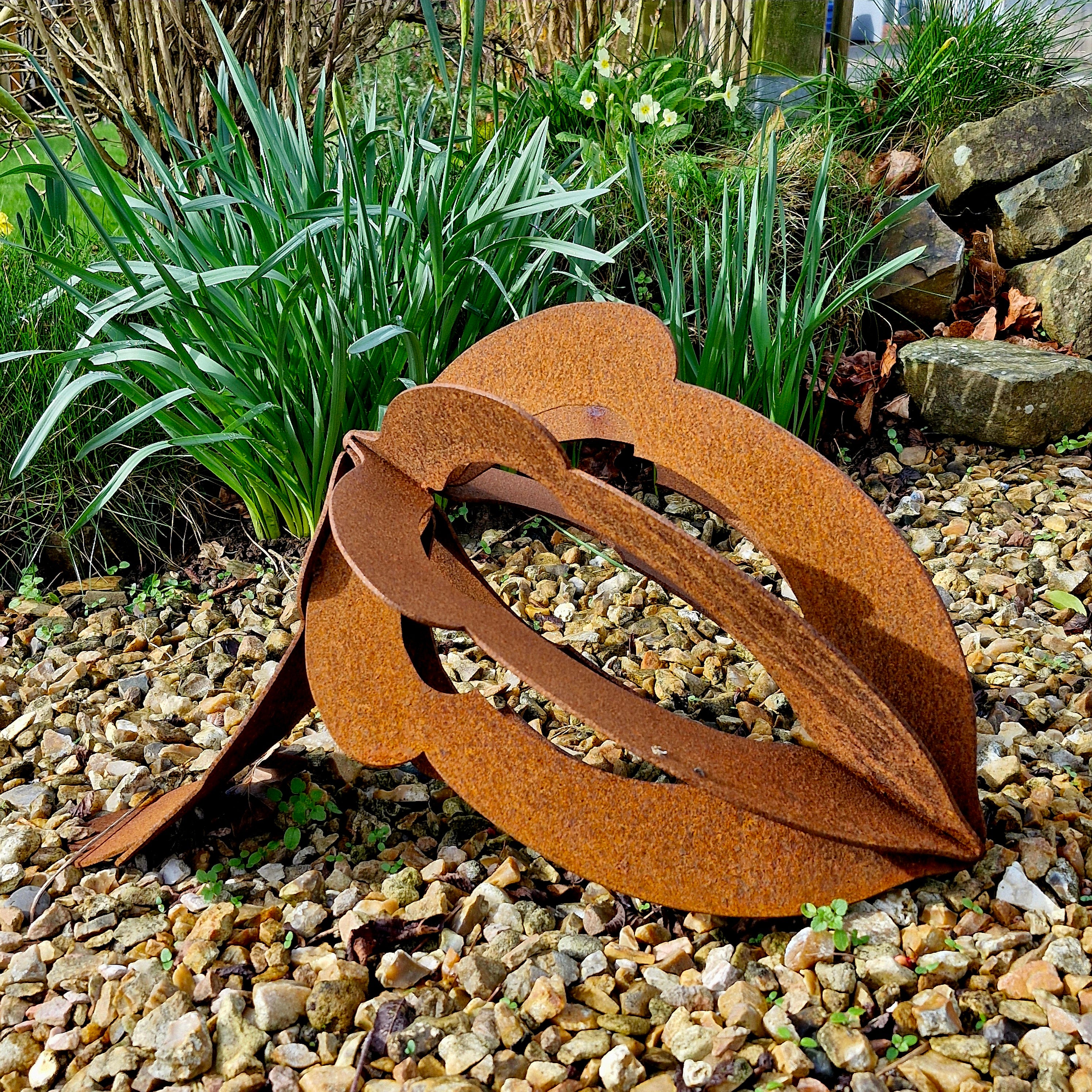 Rusty Acorn Sculpture