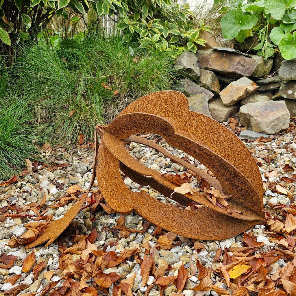 Rusty Acorn Sculpture