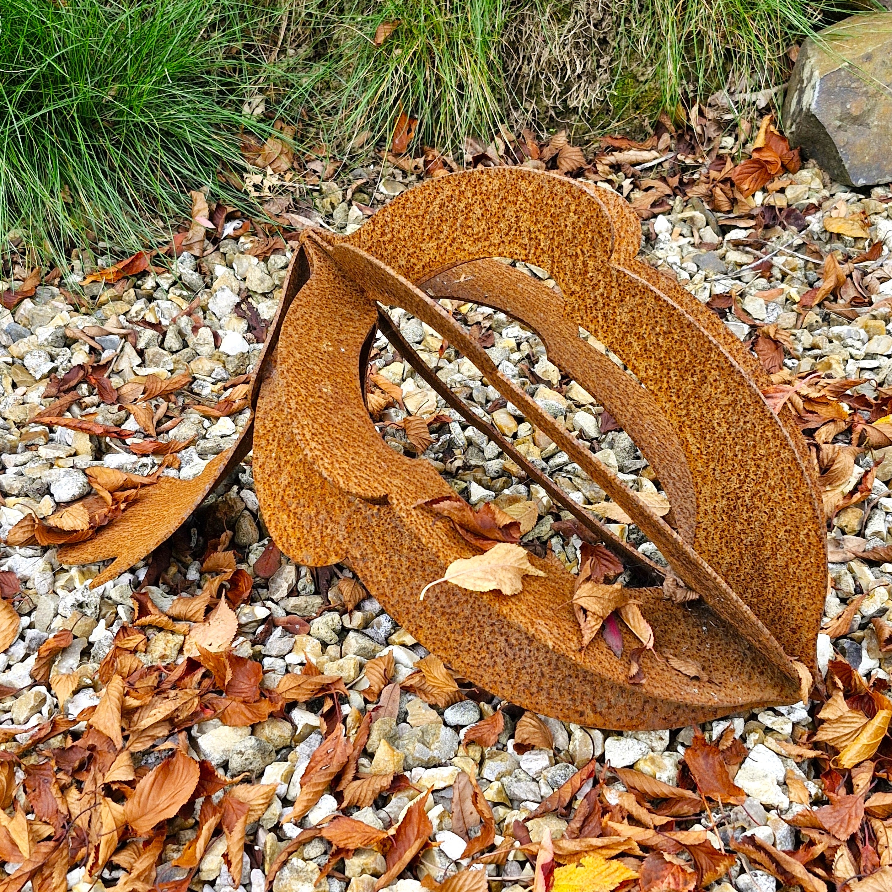 Rusty Acorn Sculpture