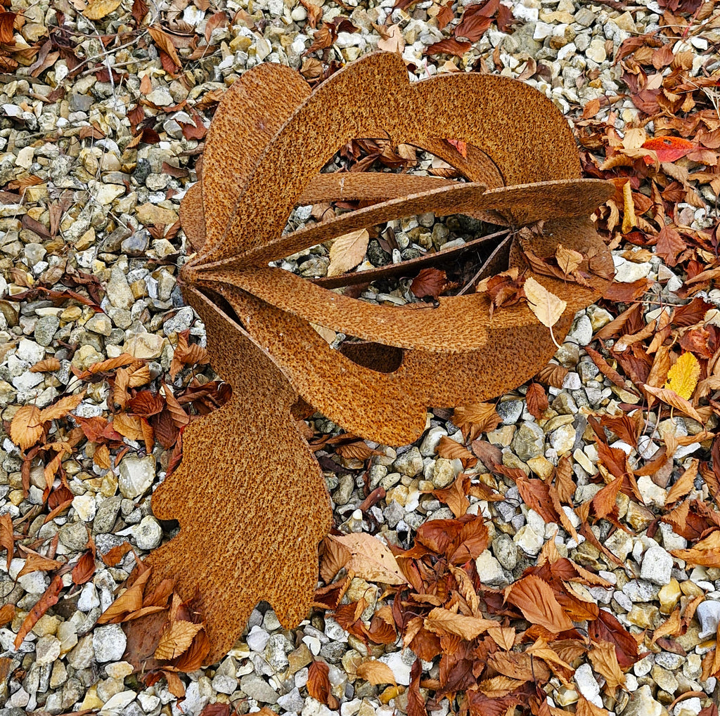 Rusty Acorn Sculpture