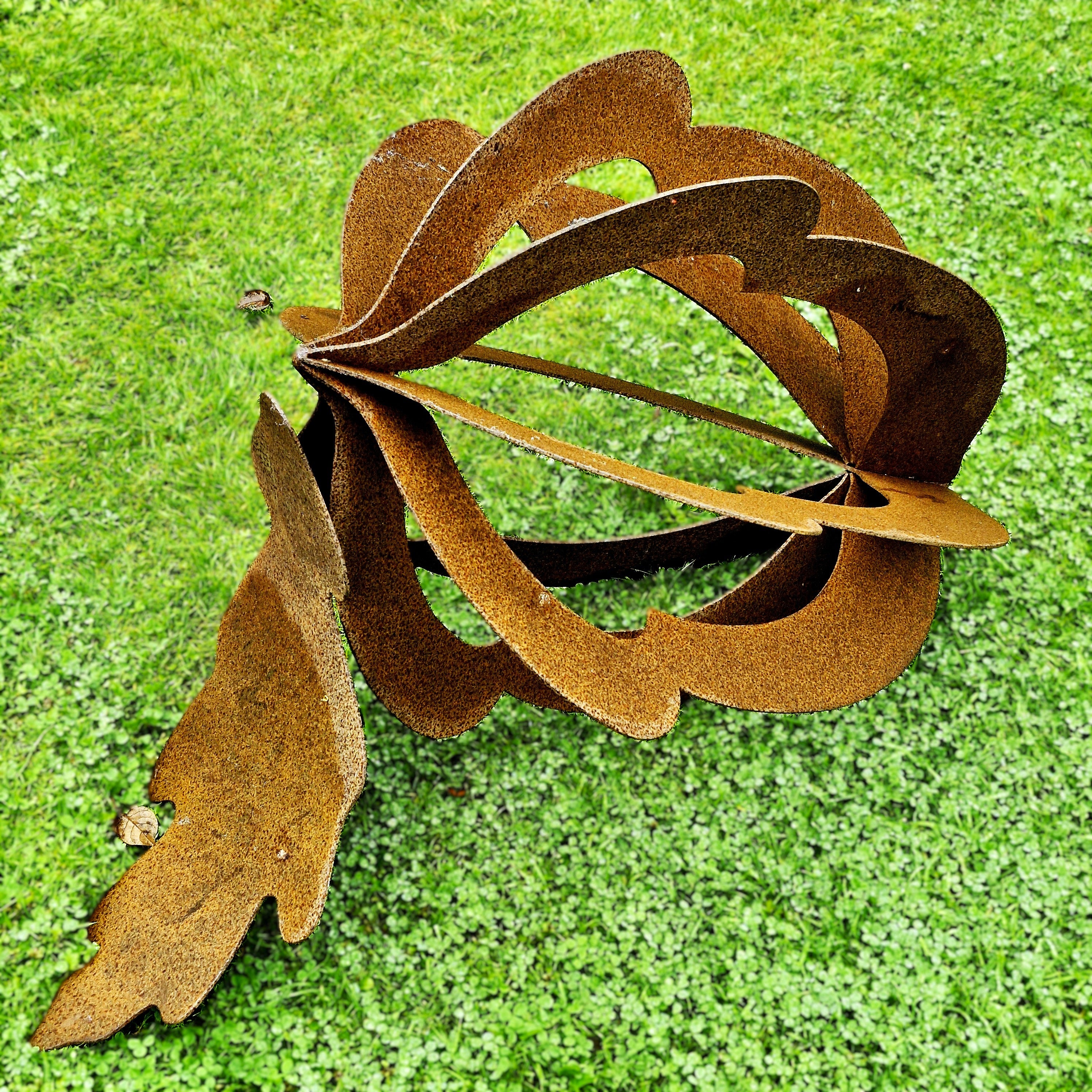 Rusty Acorn Sculpture