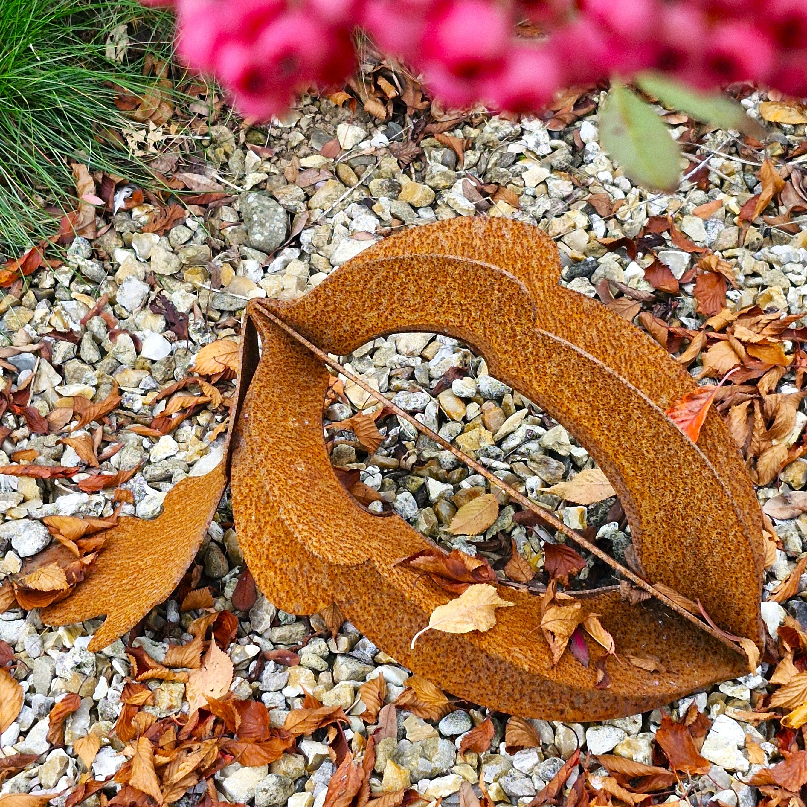 Rusty Acorn Sculpture