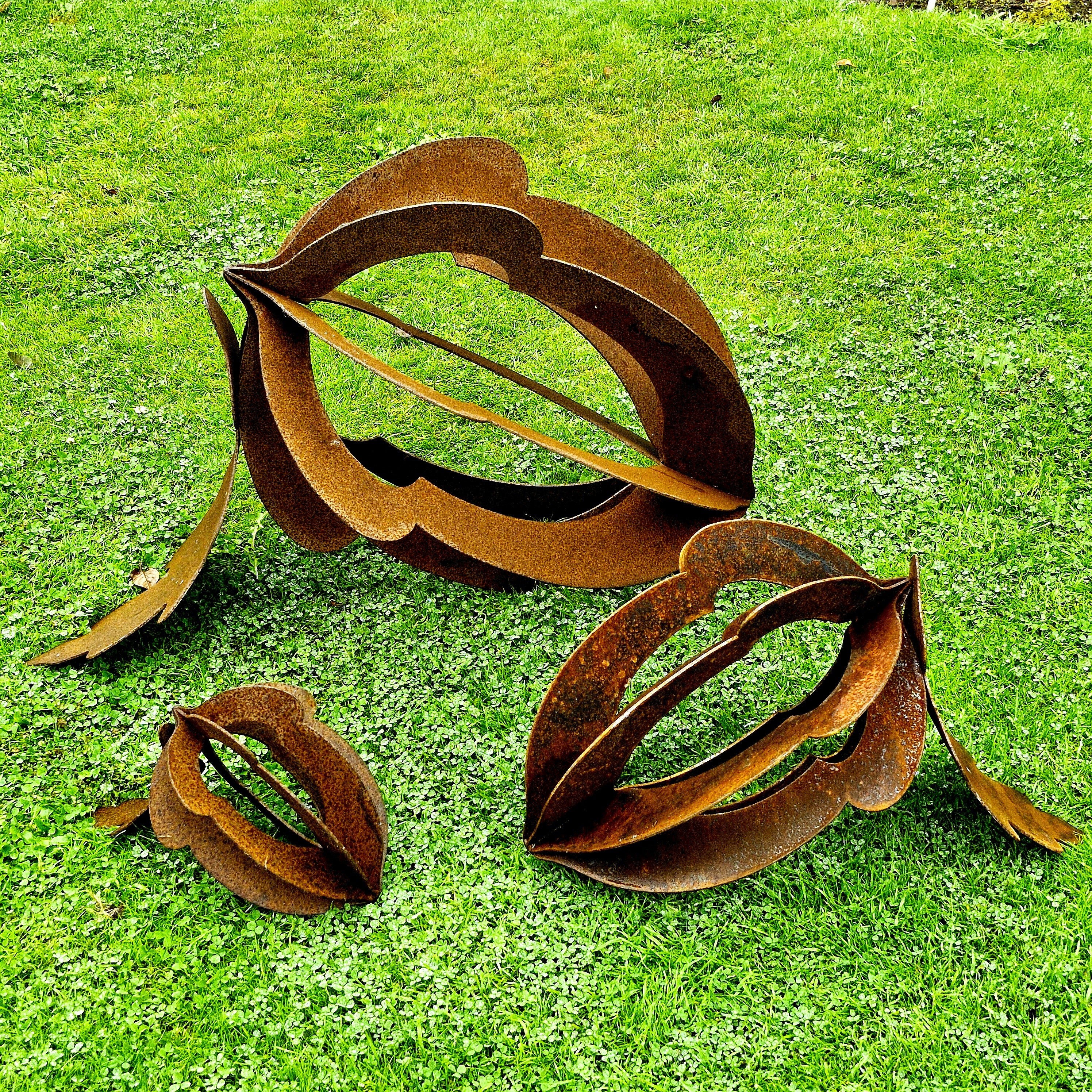 Rusty Acorn Sculpture