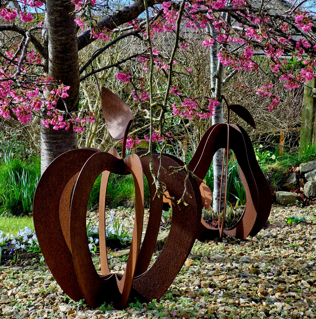 Rusty Pear Sculpture