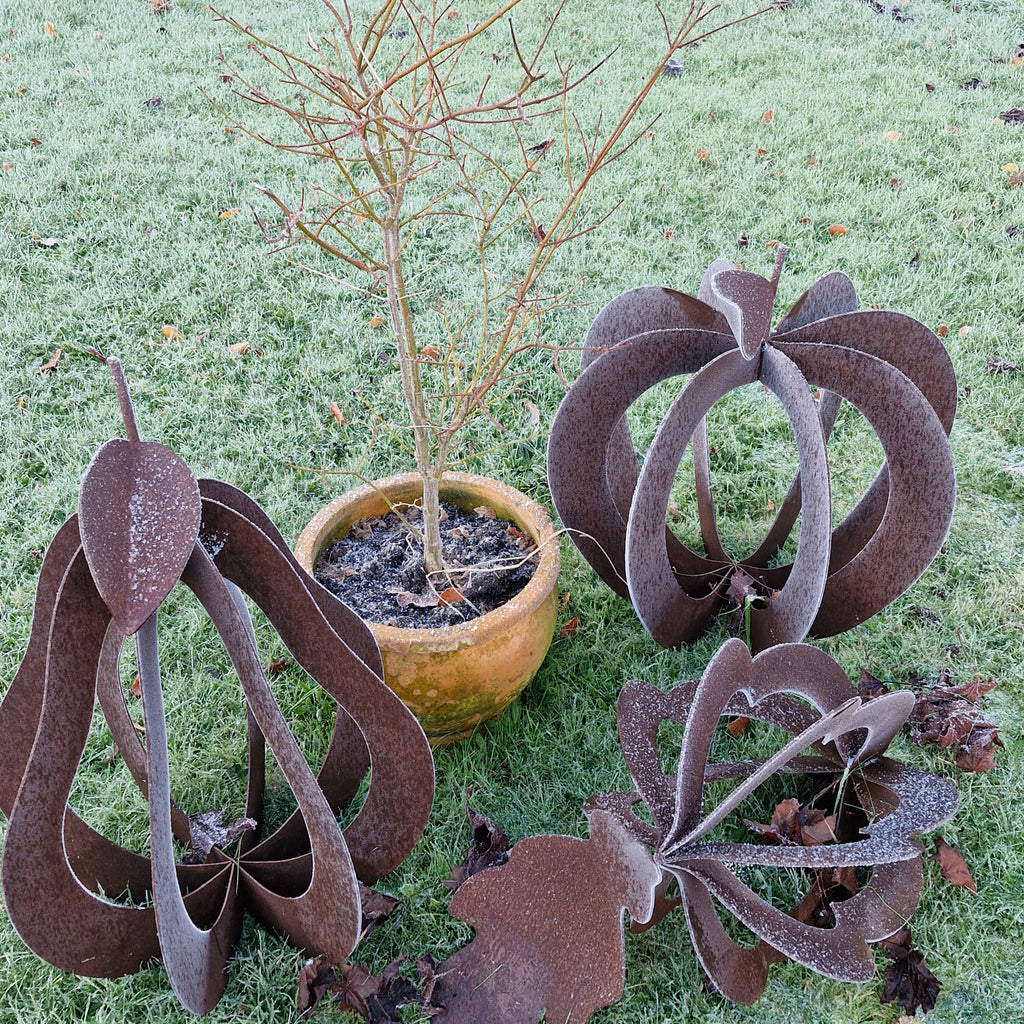 Rusty Pear Sculpture