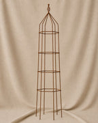 Steel Garden Obelisk for Roses, Clematis, Sweet Peas and Climbing Plants - Twist Top.