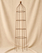 Steel Garden Obelisk for Roses, Clematis, Sweet Peas and Climbing Plants - Ball Top.