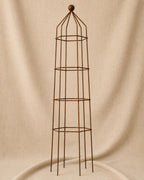 Steel Garden Obelisk for Roses, Clematis, Sweet Peas and Climbing Plants - Ball Top.