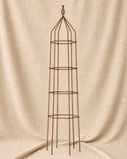 Steel Garden Obelisk for Roses, Clematis, Sweet Peas and Climbing Plants - Twist Top.