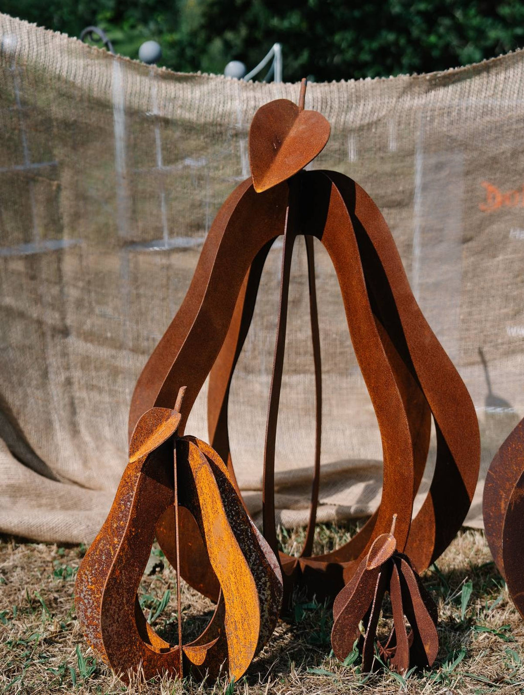 Rusty Pear Sculpture