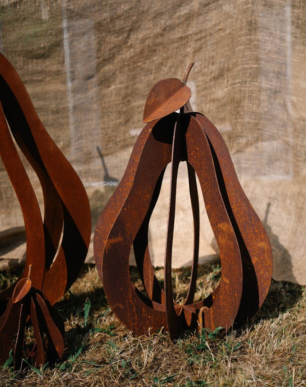 Rusty Pear Sculpture