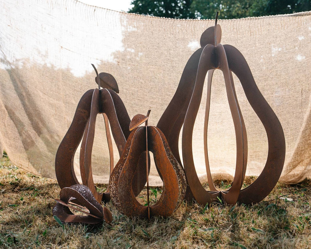 Rusty Pear Sculpture