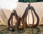 Rusty Pear Sculpture