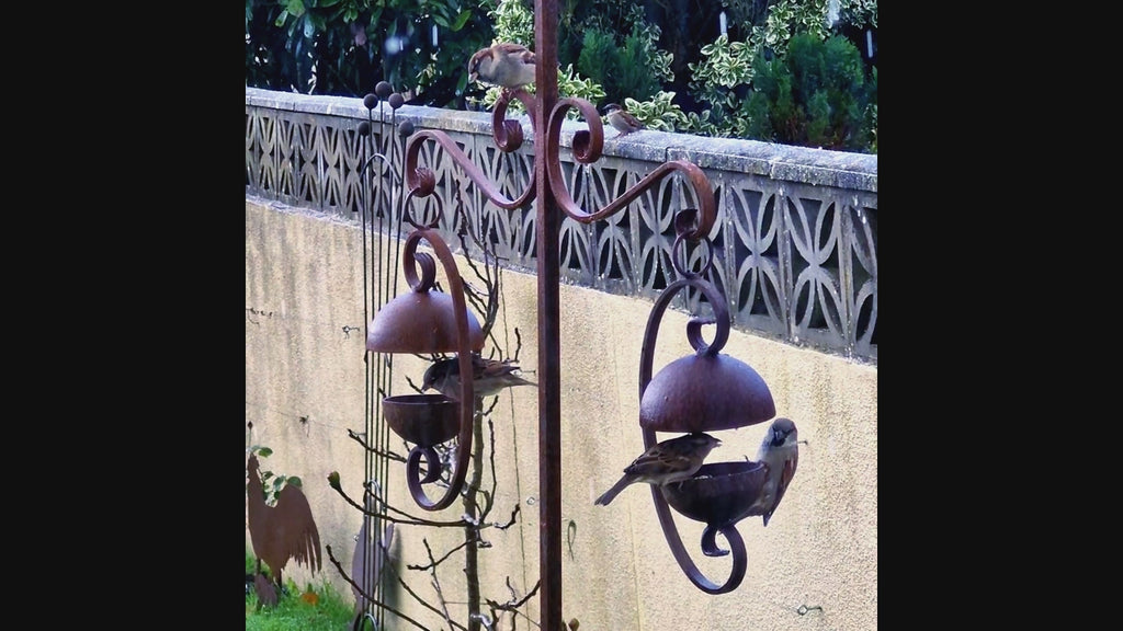 Rusty Bird Feeder Dome Shape