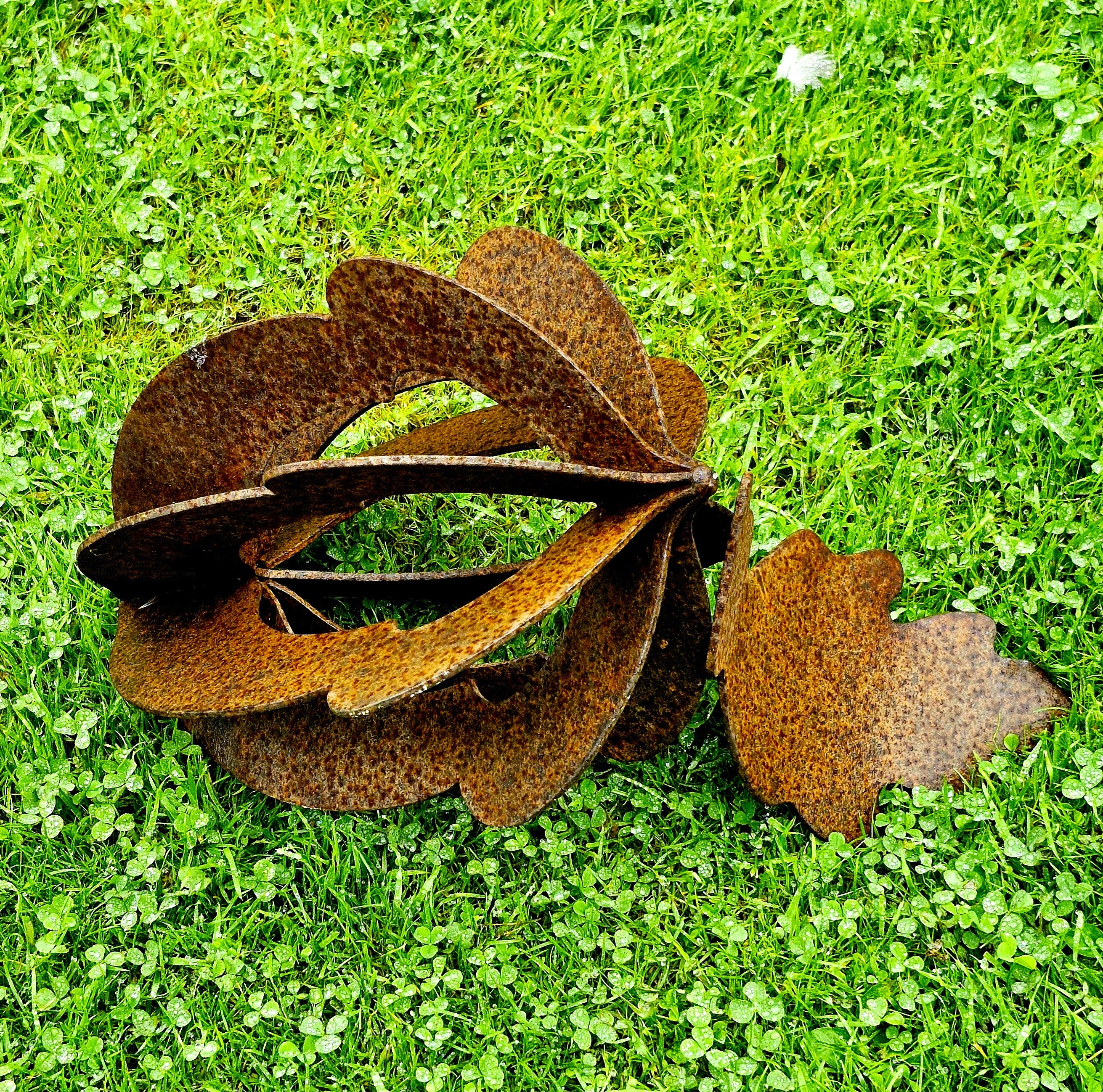 Rusty Acorn Sculpture