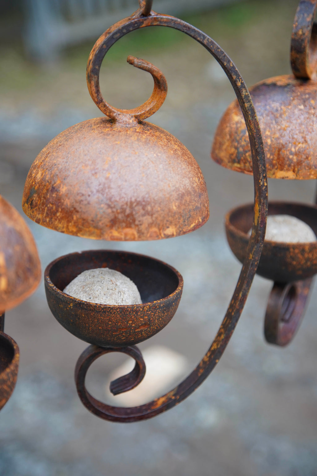 Rusty Bird Feeder Dome Shape